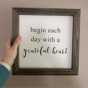 Rustic Farmhouse Wooden Framed Canvas Quote Wall Art